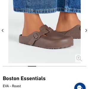 Birkenstock clog shoes Boston rubber brown